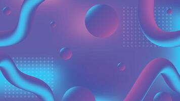 Abstract gradient background, floating spheres, blue purple gradient sphere geometric shapes, technology business concept background vector