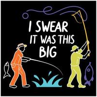 Humorous Pointing Hands 'Big Catch' Graphic Tee vector