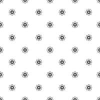 a seamless pattern with a black and white flower vector