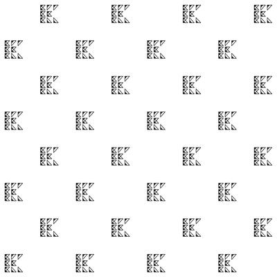 a seamless pattern with the letter k