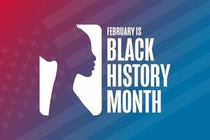 February is Black History Month Holiday concept. Template for background, banner, card, poster with text vector