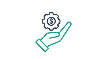 Business management animated icon. animated icon related to business. suitable for user interface, provide visual feedback and more. alpha channel video