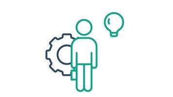 Founder animated icon. animated icon related to lead. suitable for user interface, provide visual feedback and more. alpha channel video