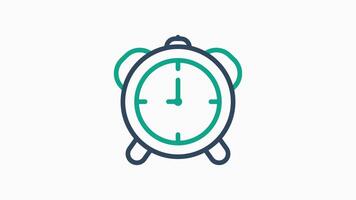 Alarm clock animated icon. animated icon related to timer. suitable for user interface, provide visual feedback and more. alpha channel video