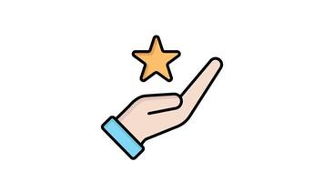 Loyalty animated icon. animated icon related to reward. suitable for user interface, provide visual feedback and more. alpha channel video
