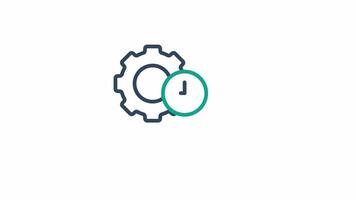 Productivity animated icon. animated icon related to efficiency. suitable for user interface, provide visual feedback and more. alpha channel, transparent background video
