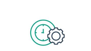 Effective animated icon. animated icon related to efficiency, productivity. suitable for user interface, provide visual feedback and more. alpha channel video