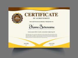 Professional business Certificate idea for vector