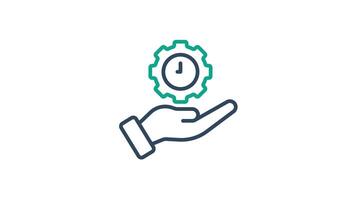 Time management animated icon. animated icon related to efficiency. suitable for user interface, provide visual feedback and more. alpha channel, transparent background video
