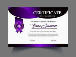 Modern Certificate design template vector