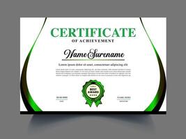 Certificate design template idea vector