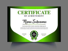 Certificate design template for you vector