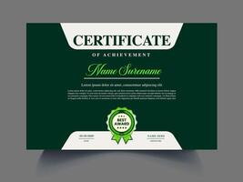 Modern unique Certificate design template idea vector