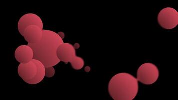 Red and Black Background with Red Bubbles Motion Background 2D Abstract Motion Design in 4K Resolution video
