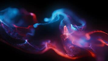 Close Up of Blue and Red Smoke Neon Light Effect Abstract Motion Background 2D Animation in High Resolution video