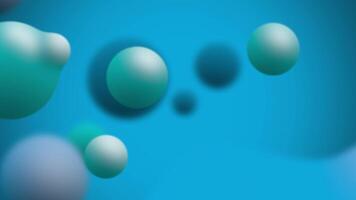 Abstract Blue and White Spheres Motion Background, 2D Animation in 4K, Smooth Floating Shapes, Dynamic Animated Backdrop, Minimalist Motion Graphics video