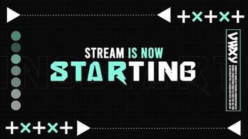 Stream Intro Overlay Cyan Background video