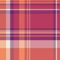 Woman pattern seamless, vibrant textile plaid fabric. Curved check background tartan texture in red and pink colors. vector