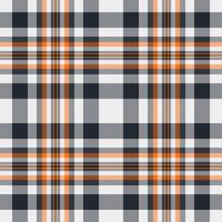 Poncho textile background fabric, november pattern tartan plaid. Wear check seamless texture in grey and orange colors. vector