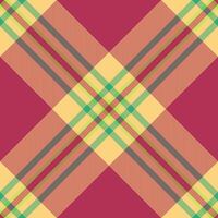 Vibrant plaid pattern in warm autumnal hues. Perfect for textile design, website backgrounds, or fashion projects. This seamless texture evokes feelings of warmth and comfort. vector