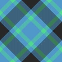 Vibrant teal, black, and lime green plaid pattern. Geometric textile design ideal for fashion, website backgrounds, or print projects. vector