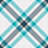 Tee pattern texture, custom background fabric check. December seamless tartan textile plaid in white and cyan colors. vector