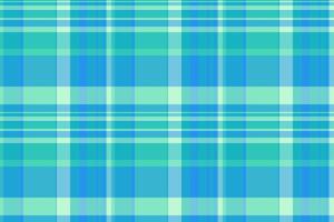 Outline check textile, ribbon texture tartan background. Frame fabric plaid seamless pattern in cyan and teal colors. vector