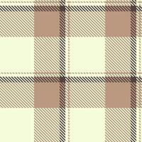 Elegant beige and brown plaid pattern. Subtle diagonal lines add texture to this versatile design, perfect for textile prints, website backgrounds, or stationery. vector