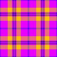 October check fabric textile, thread tartan pattern plaid. Yard texture background seamless in bright and golden poppy colors. vector