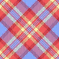 Man plaid background texture, menu check textile . Business pattern seamless tartan fabric in red and blue colors. vector