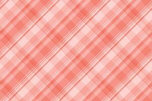 Decorate tartan check seamless, costume texture textile . Drawing pattern plaid fabric background in red and light colors. vector