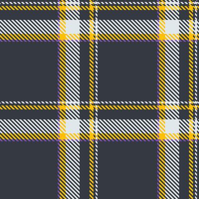 Stylish abstract gray, white, yellow, and purple plaid pattern. Perfect for textile design, fashion, or website backgrounds.