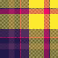 Tone background seamless tartan, flannel pattern check. Commerce fabric plaid texture textile in yellow and purple colors. vector