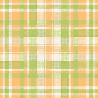 Soft pastel plaid pattern in peach and sage green. Ideal for textile designs, apparel, home decor, and website backgrounds. This cheerful, seamless texture evokes feelings of spring and warmth. vector