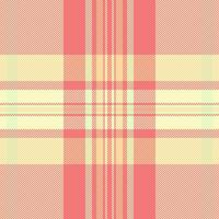 Elegant coral and pastel yellow plaid pattern. Perfect for textile designs, website backgrounds, or crafting projects. vector
