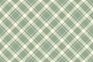 Elegant sage green and cream diagonal plaid pattern. Perfect for textile design, website backgrounds, or crafting projects. This timeless pattern evokes feelings of serenity and sophistication. vector