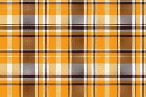 Top pattern texture check, fancy textile tartan background. Sample plaid seamless fabric in orange and dark colors. vector