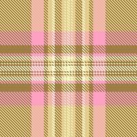 Birthday card tartan plaid textile, checked fabric pattern texture. Book check seamless background in amber and yellow colors. vector