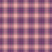 Sofa pattern texture check, single background plaid textile. Carpet seamless tartan fabric in light and pink colors. vector