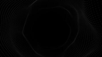 Abstract Concentric Circles Tunnel Background Loop animation of an abstract radial tunnel concentric circles made of dots zooming in and seamless looping. Black and White Spiral Optical Illusion dot video