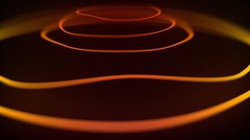 Hot red glowing screen.3d animation, abstract neon background with colorful wavy line glowing colorful gradient in orange spectrum. Red wavy neon yellow. 3d animation. 4k video