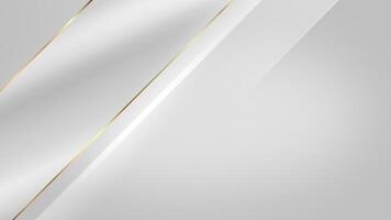 Abstract luxury white gradient backgrounds with golden lines, animated golden metallic stripes. Elegant ribbon. White geometric background golden lines. Loop white graphic animation. video