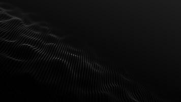 White line motion animated black background. Abstract beautiful dynamic color digital particle wave and glowing background , Digital particle technology background . on the gradient background video