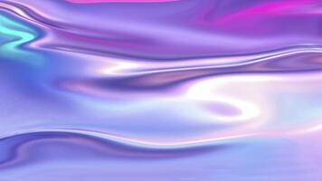 Holographic background. Neon foil animation. Abstract digital fabric. Sci-fi backdrop. Rainbow reflection. Holographic Y2K Pastel Soft Gradient Background 3d render. HD, 4K, 60 fps. video