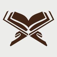 torah and quran reading stand icon on white background vector