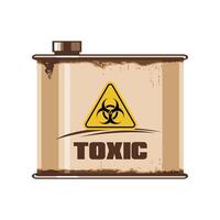 iron container with poison on white background vector