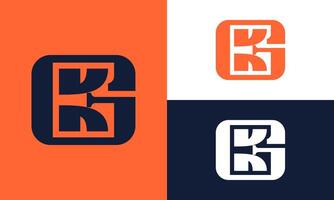 GK or KG text logo illustration. vector
