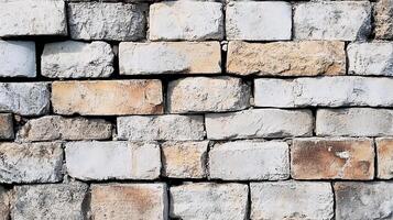 A close up of a wall made of stone photo