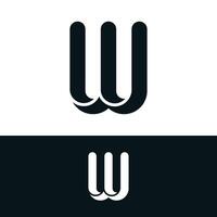 Creative abstract initial letter W logo design. Premium vector