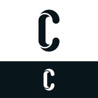 Creative abstract initial letter C logo design vector